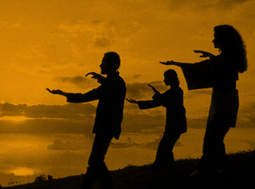 qigong practice during sunset
